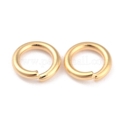 Rack Plating Brass Open Jump Rings&nbsp;KK-O139-18O-G
