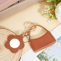 1Pc Portable Imitation Leather Bag Keychain&nbsp;AJEW-CL0001-64A