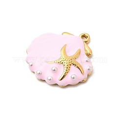 304 Stainless Steel Enamel Pendants&nbsp;STAS-P431-35B-G