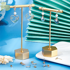 30Pcs 3 Style Brass Micro Pave Clear Cubic Zirconia Stud Earring Findings&nbsp;KK-BBC0003-28