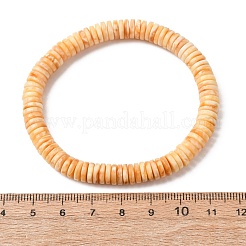 Natural Amber Beaded Stretch Bracelets for Women Men&nbsp;BJEW-D462-02A