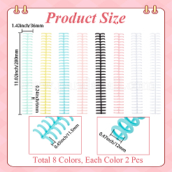 Plastic Loose Leaf Book Binder Hinged Rings&nbsp;AJEW-GF0015-32A