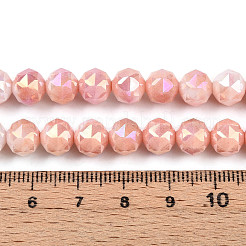 Anti-Tarnish Electroplate Glass Beads Strands&nbsp;GLAA-N010-8mm-08