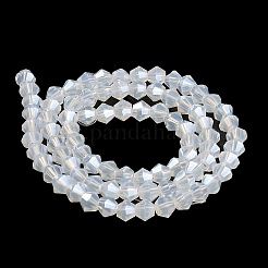 Imitation Jade Electroplate Glass Beads Strands&nbsp;LS-EGLA-F029-J4mm-A05