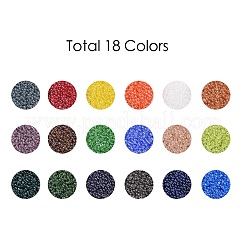 FGB 48000PCS 18 Colors 12/0 Grade A Round Glass Seed Beads&nbsp;SEED-JP0012-02-2mm
