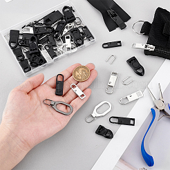 Alloy & Rubber Zipper Sliders Sets&nbsp;FIND-PH0027-34