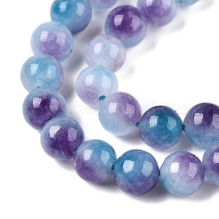 Dyed Natural White Jade Beads Strands&nbsp;X-G-T138-6mm-210-6