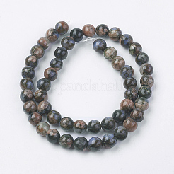 Natural Glaucophane Beads Strands&nbsp;G-F560-8mm-C01