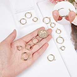 16Pcs 4 Sizes 201 Stainless Steel Huggie Hoop Earring Findings&nbsp;STAS-SC0004-67G