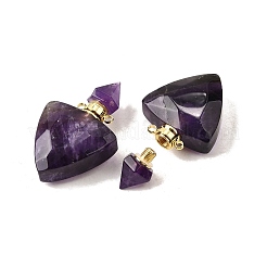 Natural Amethyst Perfume Bottle Pendants&nbsp;G-L623-10G-02