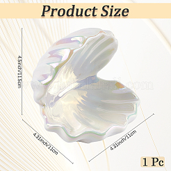 Shell Shape Porcelain Jewelry Plate&nbsp;AJEW-WH20080-08A