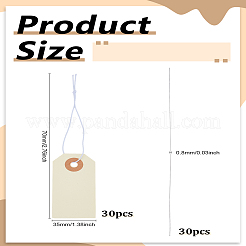 30Pcs Kraft Paper Rectangle Blank Price Tags&nbsp;CDIS-LP0001-32