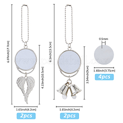4 Sets 2 Styles DIY Pendant Decotation Making Kits&nbsp;DIY-FH0007-41