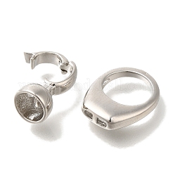 Brass Fold Over Clasps&nbsp;KK-K389-122P