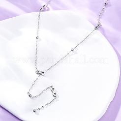 304 Stainless Steel Infinity Y Necklaces&nbsp;NJEW-R026-21P