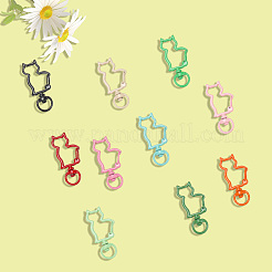 30Pcs Spray Painted Eco-Friendly Alloy Swivel Snap Hooks Clasps&nbsp;FIND-SC0016-41