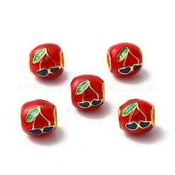Rack Plating Alloy Enamel European Beads&nbsp;ENAM-M048-25MG-B
