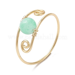 Round Dyed Natural Selenite Finger Rings&nbsp;RJEW-JR00833