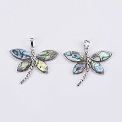 Abalone Shell/Paua Shell Pendants&nbsp;SSHEL-L008-26P