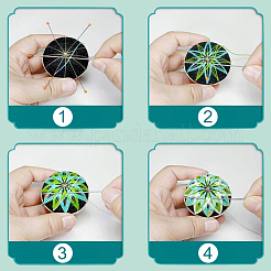DIY Embroidery Temari Ball Keychain Kits&nbsp;DIY-I064-A02