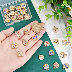 36Pcs 6 Colors Alloy Pendants&nbsp;ENAM-PH0002-29
