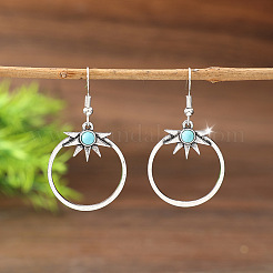 Alloy & Resin Dangle Earrings for Women&nbsp;WGCD52F-01