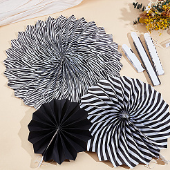 6Pcs Paper Fans Flower for Wedding Birthday Carnival Welcome Party Decorations&nbsp;AJEW-GF0013-45B