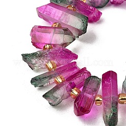 Electroplated Natural Quartz Crystal Beads Strands&nbsp;G-F800-D09