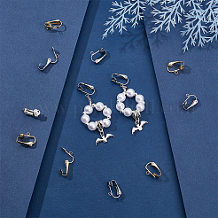 40Pcs 2 Colors 304 Stainless Steel Clip-on Earrings Findings&nbsp;STAS-UN0041-10