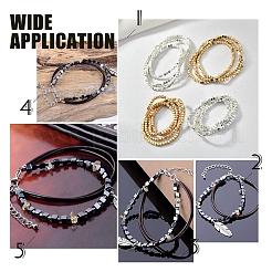 50Pcs 5 Style PVD Vacuum Plating 304 Stainless Steel Spacer Beads&nbsp;STAS-UN0022-17