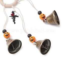 Halloween Theme Iron Bell Pendant Decoration&nbsp;HJEW-JM02476