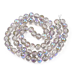 Transparent Electroplate Glass Bead Strands&nbsp;EGLA-TAC0003-04D