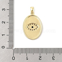 Brass Micro Pave Cubic Zirconia and Enamel Pendants&nbsp;KK-P300-26G
