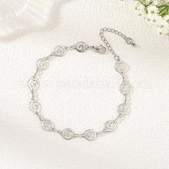 304 Stainless Steel Hollow Spiral Link Chain Anklets&nbsp;AJEW-AN00848-02