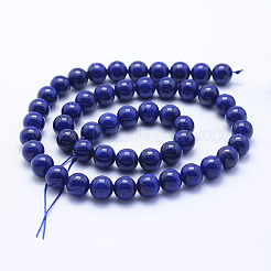 Natural Lapis Lazuli Beads Strands&nbsp;G-P342-01-8mm-A