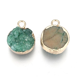 Natural Druzy Agate Pendants&nbsp;G-L566-A