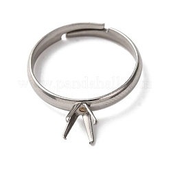 304 Stainless Steel Cuff Ring Components&nbsp;STAS-D372-01P-04