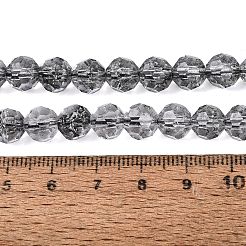 Crackle Transparent Glass Beads Strands&nbsp;GLAA-N068-06A-01