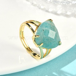 Brass Cuff Open Rings&nbsp;RJEW-D347-01G-10