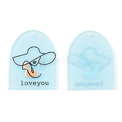 Translucent Cellulose Acetate(Resin) Pendants&nbsp;KY-T040-37