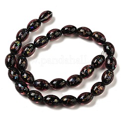Handmade Dichroic Foil Glass Beads Strands&nbsp;DICH-U001-12G