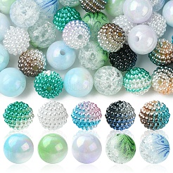 200Pcs 10 Styles Imitation Pearl & Opaque Acrylic Berry Beads&nbsp;OACR-FS0001-96A