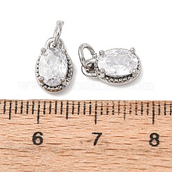 Brass Micro Pave Cubic Zirconia Pendants&nbsp;KK-A279-04P