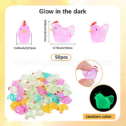 50Pcs Luminous Resin Cabochons&nbsp;RESI-SP0001-21