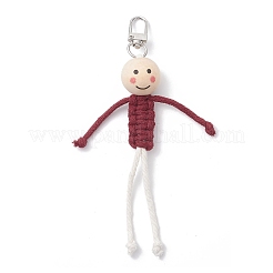 2Pcs Natual Wood Pendant Decorations&nbsp;HJEW-TA00388