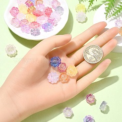 40Pcs 10 Styles Transparent Spray Painted Glass Beads&nbsp;GLAA-YW0003-84