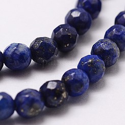 Natural Lapis Lazuli Beads Strands&nbsp;G-G736-22-4mm