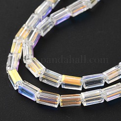 Electroplate Transparent Glass Beads Strands&nbsp;EGLA-H106-01A-AB01
