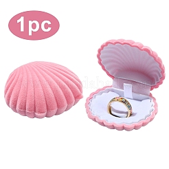 1Pc Shell Shaped Velvet Jewelry Storage Boxes&nbsp;VBOX-YW0001-05A