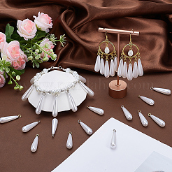 60Pcs 2 Colors ABS Plastic Imitation Pearl Pendants&nbsp;FIND-PH0028-40
